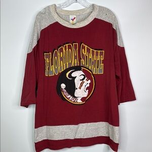 Vintage Artex Flori State Seminoles Tshirt 90s Size Large Grunge Thrashed